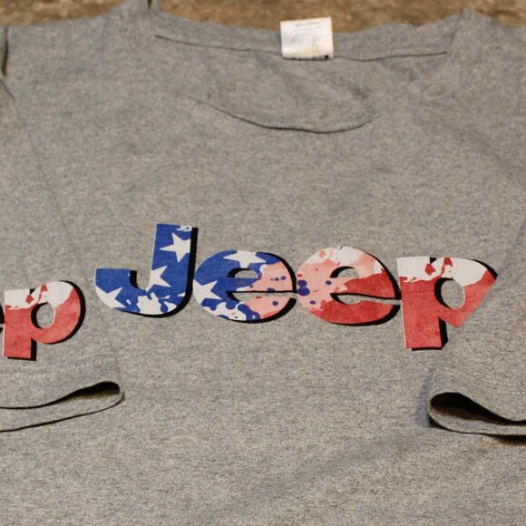 Jeep Shirt 2XL Gray SunFrog American Flag Patriotic Graphic Tee Tattoos USA - Picture 6 of 13